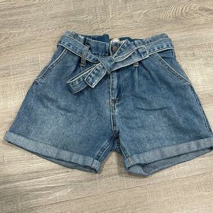 Girls high waisted jean shorts